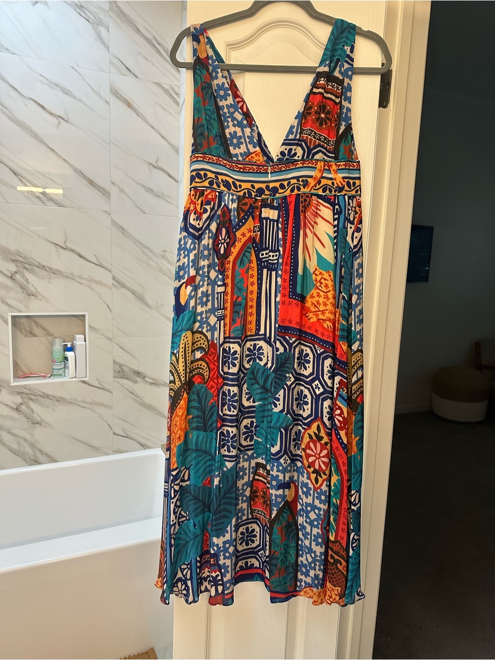 FARM Rio Multicolor Tropical Tile-Print Maxi Dress - Picture 3 of 3